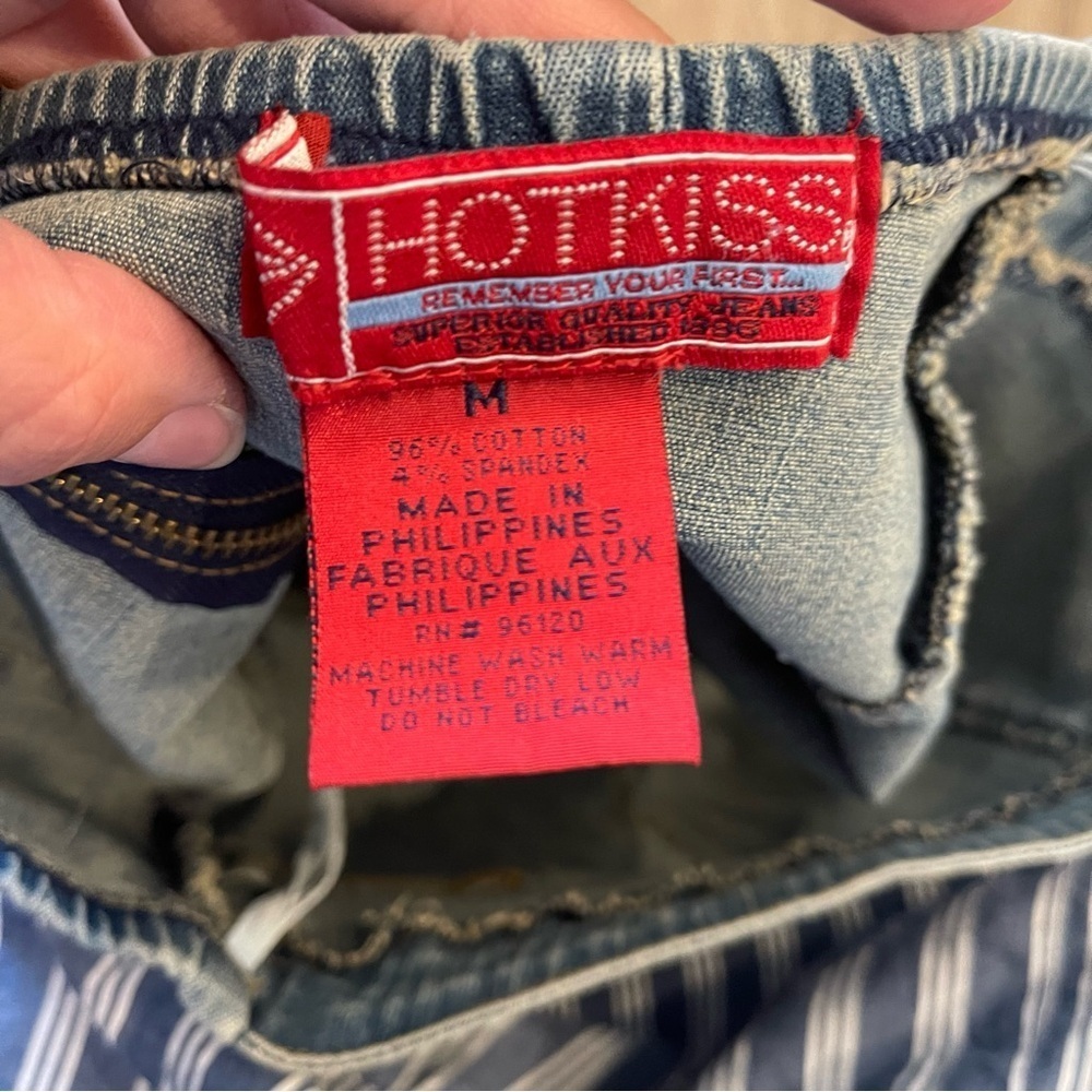 Vintage Y2K Hot Kiss Strapless Denim Dress Women’s Medium Stretch 2000s Sexy - Picture 5 of 9